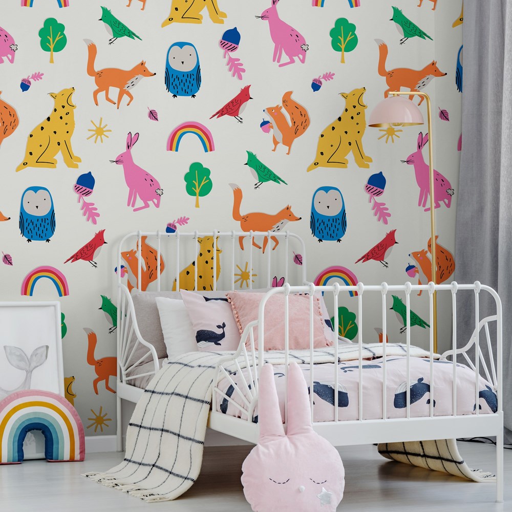 Country Critters Heroes Wallpaper 118587 by Joules in White Rainbow